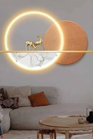 Deer Walking on Moon 3D Lamp Metal Wall Art