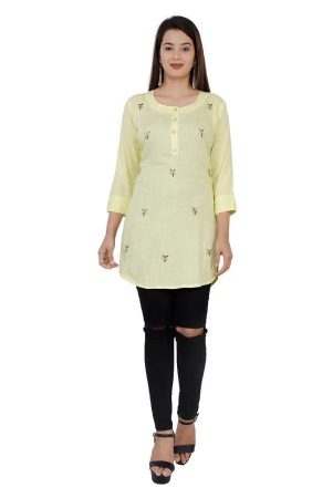 highlight-fashion-export-yellow-rayon-womens-straight-kurti-pack-of-1-m