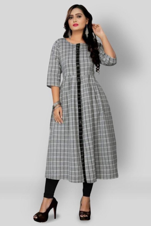 rangrasiya-grey-melange-cotton-womens-flared-kurti-pack-of-1-xxl