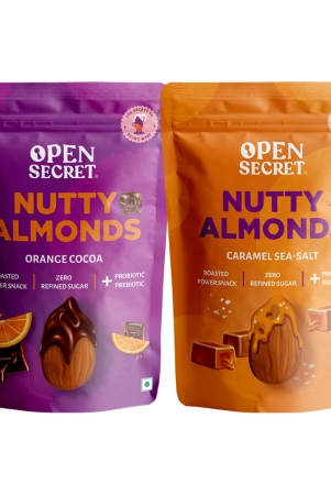 Nutty Almonds : Orange Cocoa & Caramel Sea Salt 60g