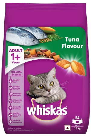 Whiskas Tuna Flavour Adult Cat Food, 1.2 Kg