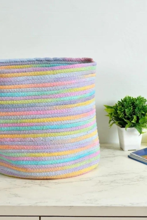 colorful-stripes-cotton-basket-multi-color-12x12-inches