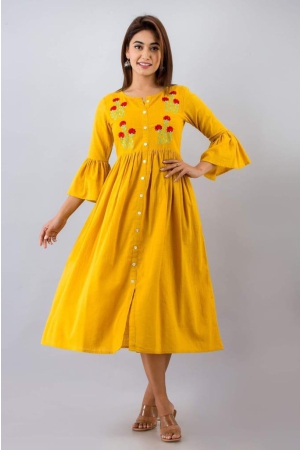 jaipurethnicweaveswomens-cotton-blend-embroidered-anarkali-kurta-yellow