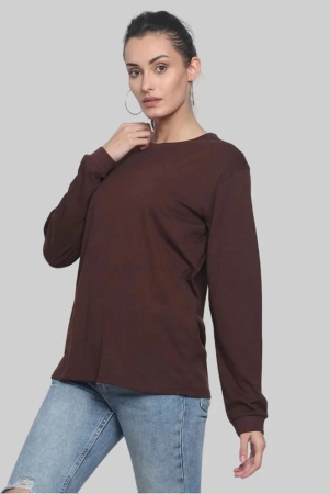 aktif-brown-cotton-blend-loose-fit-womens-t-shirt-pack-of-1-none