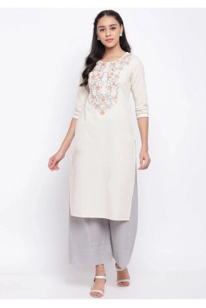 vbuyz-off-white-cotton-womens-straight-kurti-pack-of-1-xxl