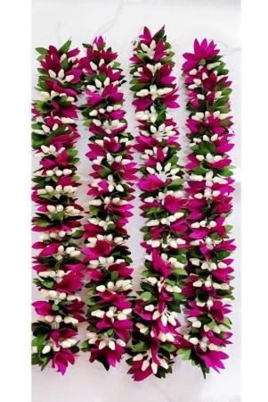 padmavathi-enterprises-purple-lily-artificial-garland-pack-of-4-