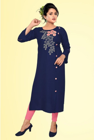 haya-fashion-navy-rayon-womens-straight-kurti-pack-of-1-none