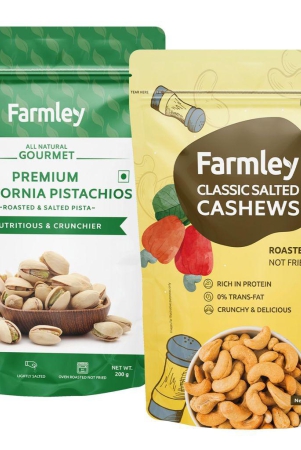 farmley-premium-classic-salted-roasted-cashews-california-roasted-salted-pistachios-combo-snacks-400g-2-x-200g-rich-in-protein-crunchy-delicious