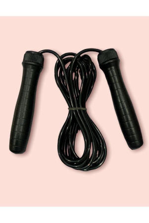 Light Weight Speed Gym Fitness Skipping Rope with Sleek Plastic Handles - Black