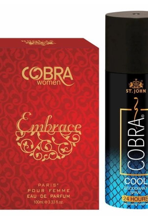 stjohn-cobra-deo-cool-150ml-embrace-100ml-deodorant-spray-perfume-for-men-250-ml-pack-of-2