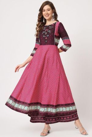 pannkh-magenta-rayon-womens-anarkali-kurti-pack-of-1-none