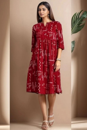 kipek-cotton-printed-straight-womens-kurti-maroon-pack-of-1-none