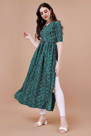 glomee-rayon-printed-nayra-womens-kurti-green-pack-of-1-none