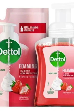 Dettol Strawberry Foaming Hand Wash Pump Plus Refill 250 Ml Plus 200 Ml