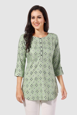 meher-impex-green-rayon-womens-a-line-kurti-pack-of-1-none