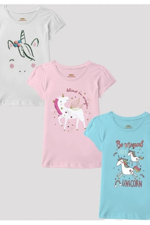 ariel-multicolor-cotton-girls-t-shirt-pack-of-3-none