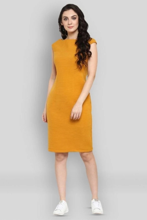 zima-leto-yellow-polyester-womens-shift-dress-pack-of-1-xs