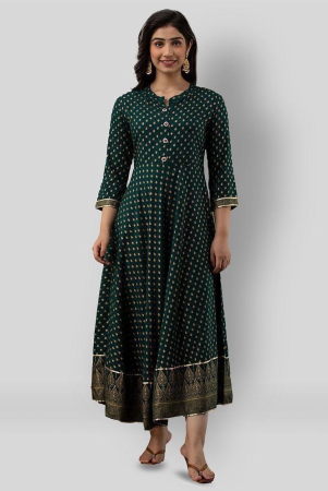 lee-moda-green-rayon-womens-flared-kurti-pack-of-1-m