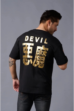 chinese-devil-gold-foil-print-black-oversized-t-shirt-for-men-xxl