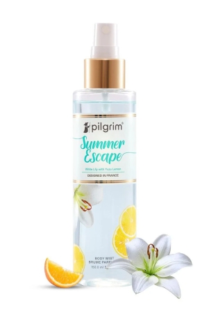 pilgrim-summer-escape-body-mist-white-lily-with-yuzu-lemon-citrus-body-mist-for-women-long-lasting-white-lily-yuzu-lemon-for-a-vacation-feel-perfume-for-women-designed-in-france-150-ml