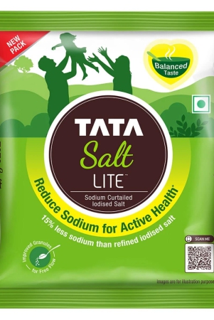 Tata Salt Lite, 15% Low Sodium Salt, Reduce Sodium For Active Health, Lite Namak, 1Kg Pouch