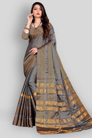 ofline-selection-grey-silk-blend-saree-with-blouse-piece-pack-of-1-grey