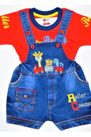 wise-guys-red-denim-baby-boybaby-girl-dungaree-sets-pack-of-1-none