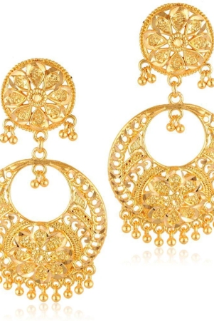 vivastri-golden-jhumki-earrings-pack-of-1-golden