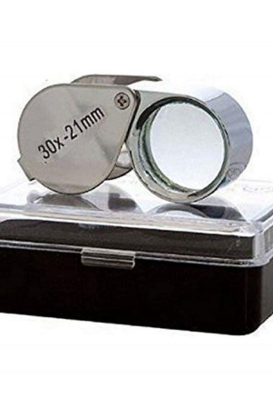 rangwell-30x-21mm-magnifying-portable-jewelry-magnifier-foldable-magnifying-glass-for-gems-coins-antiques-stamps-reading-inspection-etc-metal-body-silver