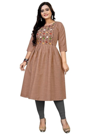 rangrasiya-orange-cotton-womens-flared-kurti-pack-of-1-none