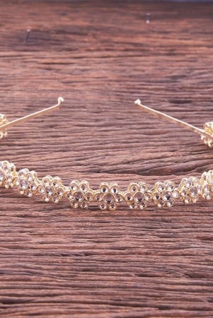 indo-western-classic-hair-band-with-gold-plating-white