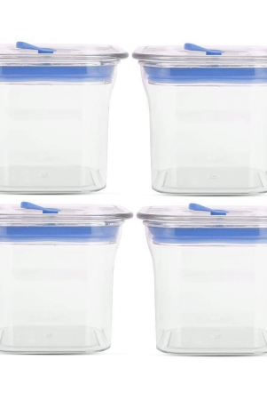 homepro-fabio-airtight-transparent-storage-plastic-container-pack-of-4-square-600ml-blue-blue