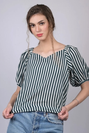 white-and-green-striped-relaxed-fit-v-neckline-top-otl-tps1020-blue-s