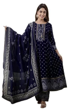 monika-fashion-rayon-women-printed-kurta-pant-and-dupatta-set-navy-blue