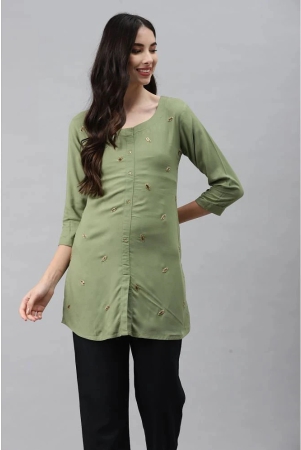 jc4u-green-rayon-womens-straight-kurti-xl