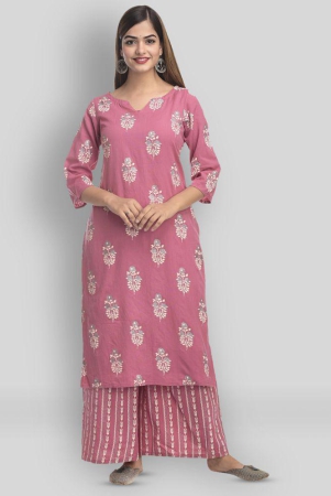 Maquien - Mauve Straight Rayon Womens Stitched Salwar Suit ( Pack of 1 ) - XXL