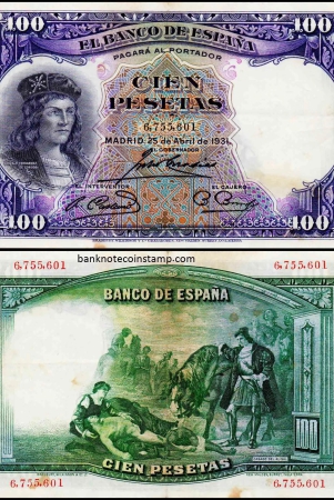 spain-100-pesetas-used-damaged-banknote