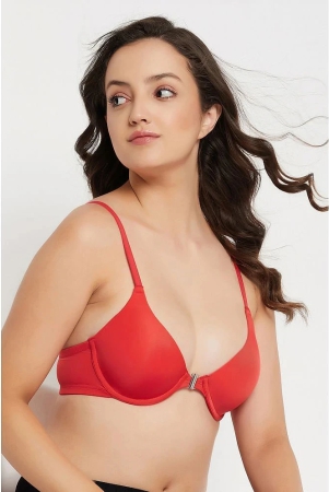 clovia-pack-of-1-nylon-heavily-padded-womens-plunge-bra-red-none