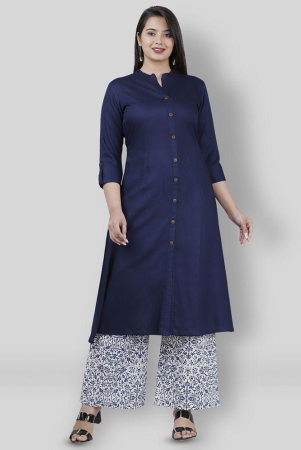 mauka-navy-blue-a-line-rayon-womens-stitched-salwar-suit-pack-of-1-l