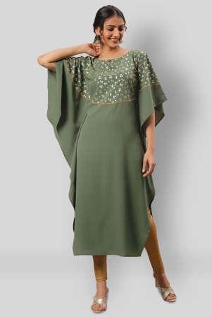 janasya-green-crepe-womens-kaftan-kurti-pack-of-1-3xl