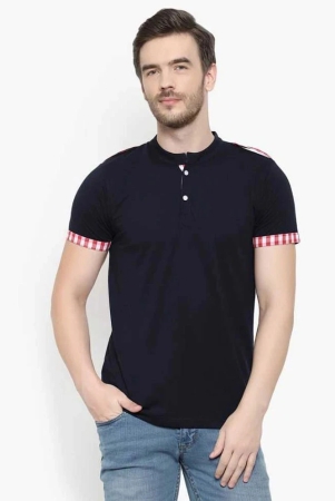 glito-navy-cotton-blend-regular-fit-mens-t-shirt-pack-of-1-none