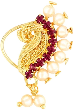 vivastri-gold-plated-red-stone-with-peals-alloy-maharashtrian-nath-nathiya-nose-pin-for-women-girls-viva1007nth-press-pink