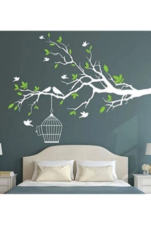 asmi-collection-white-branches-birds-and-green-leaves-nature-sticker-130-x-155-cms-