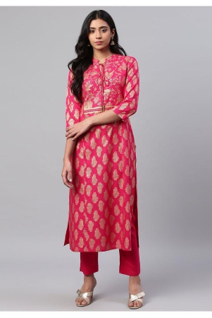 ksut-pink-viscose-straight-kurti-s