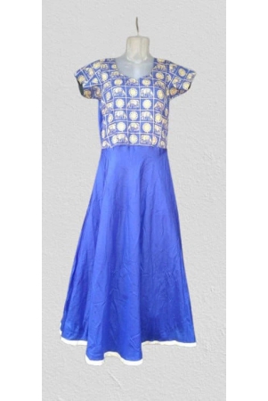 simhadri-appanna-matching-center-blue-cotton-silk-long-flared-ethnic-dress-with-elephant-motif-embroidery