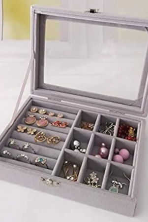 velvet-jewellery-boxorganizer-grey