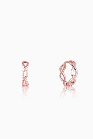 Rose Gold Infinite Loop Earrings