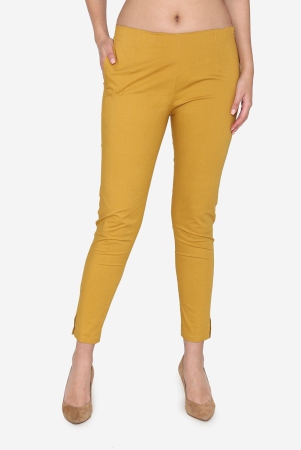 Women's Cotton Formal Trousers - Golden Golden M