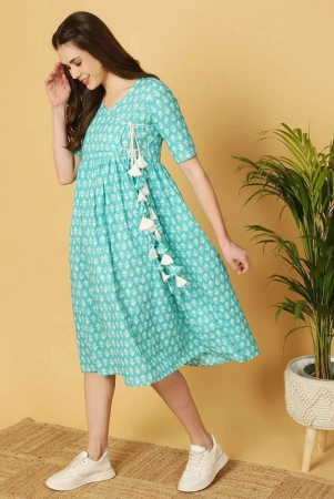 antaran-cotton-printed-ankle-length-womens-fit-flare-dress-sea-green-pack-of-1-none