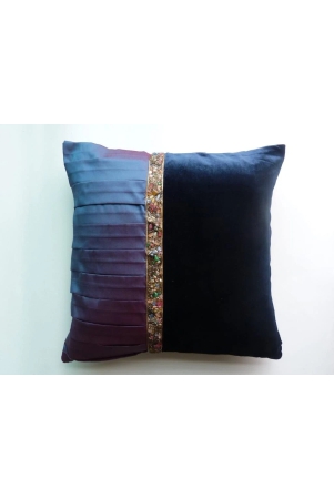 multicolor-bold-lace-dual-colour-velvet-and-taffeta-blue-cushion-cover-size-16x16